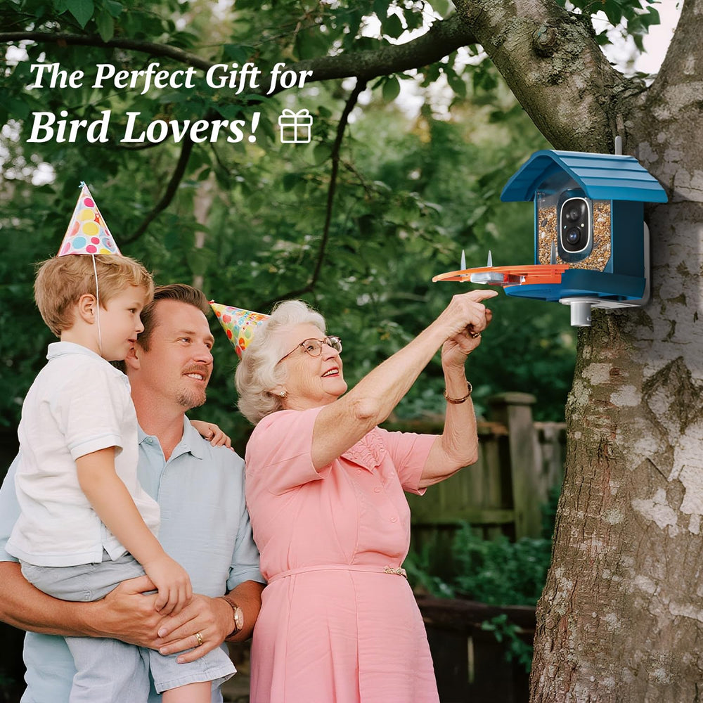 DOCOON Smart Bird Feeder opened for seed refilling