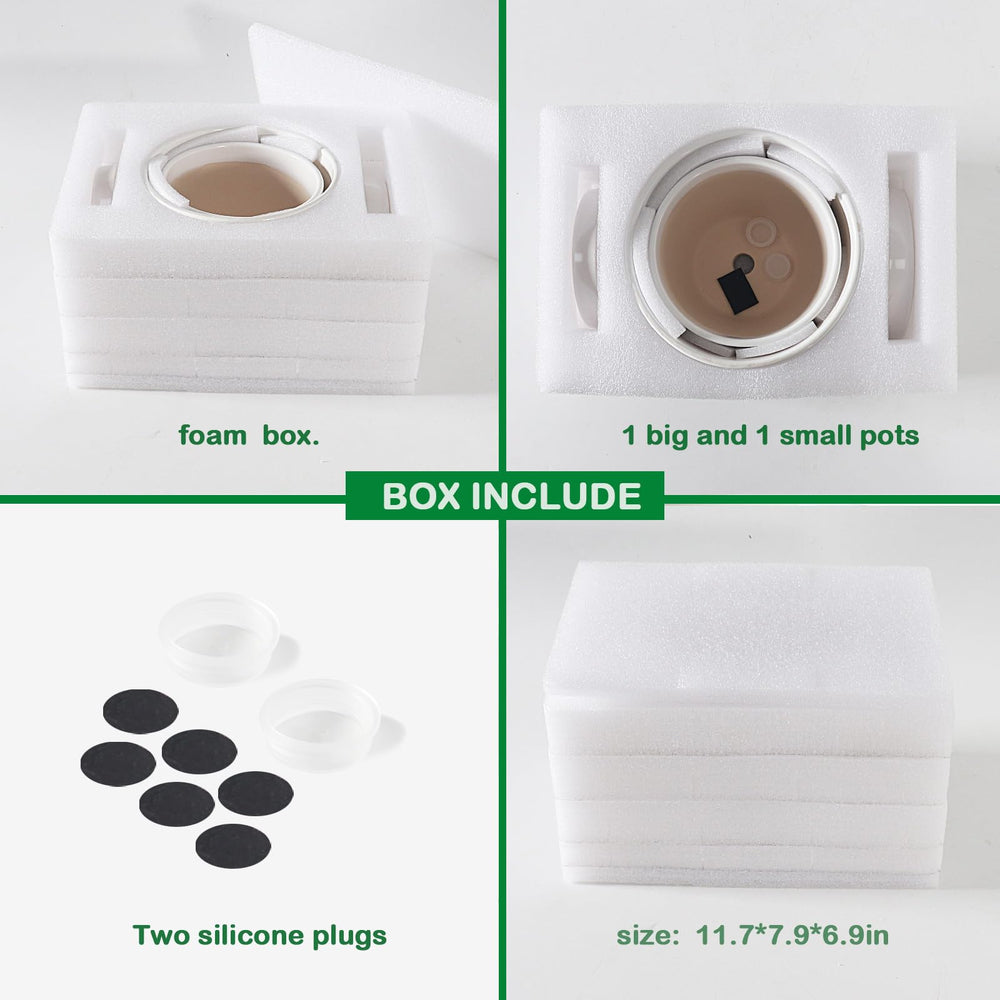 Docrin Ceramic Plant Pot with honeycomb texture and drainage hole