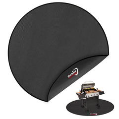 DocSafe 60x60 inch round fire pit mat black front view