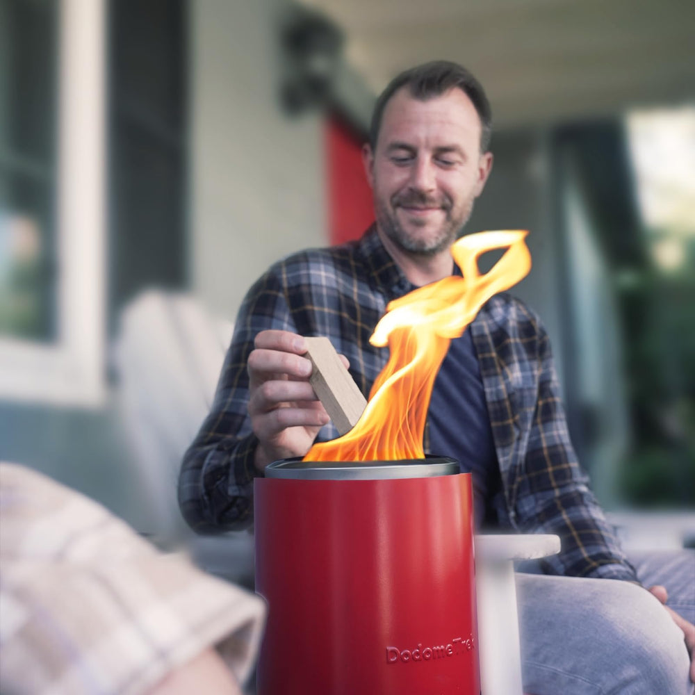 Dodometrek Mini Tabletop Fire Pit with friends roasting marshmallows