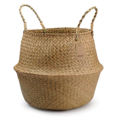 DOKOT Extra Large Seagrass Plant Basket with handles, natural colour