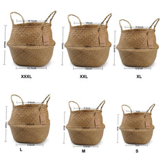 DOKOT Seagrass Plant Basket folded into bowl shape