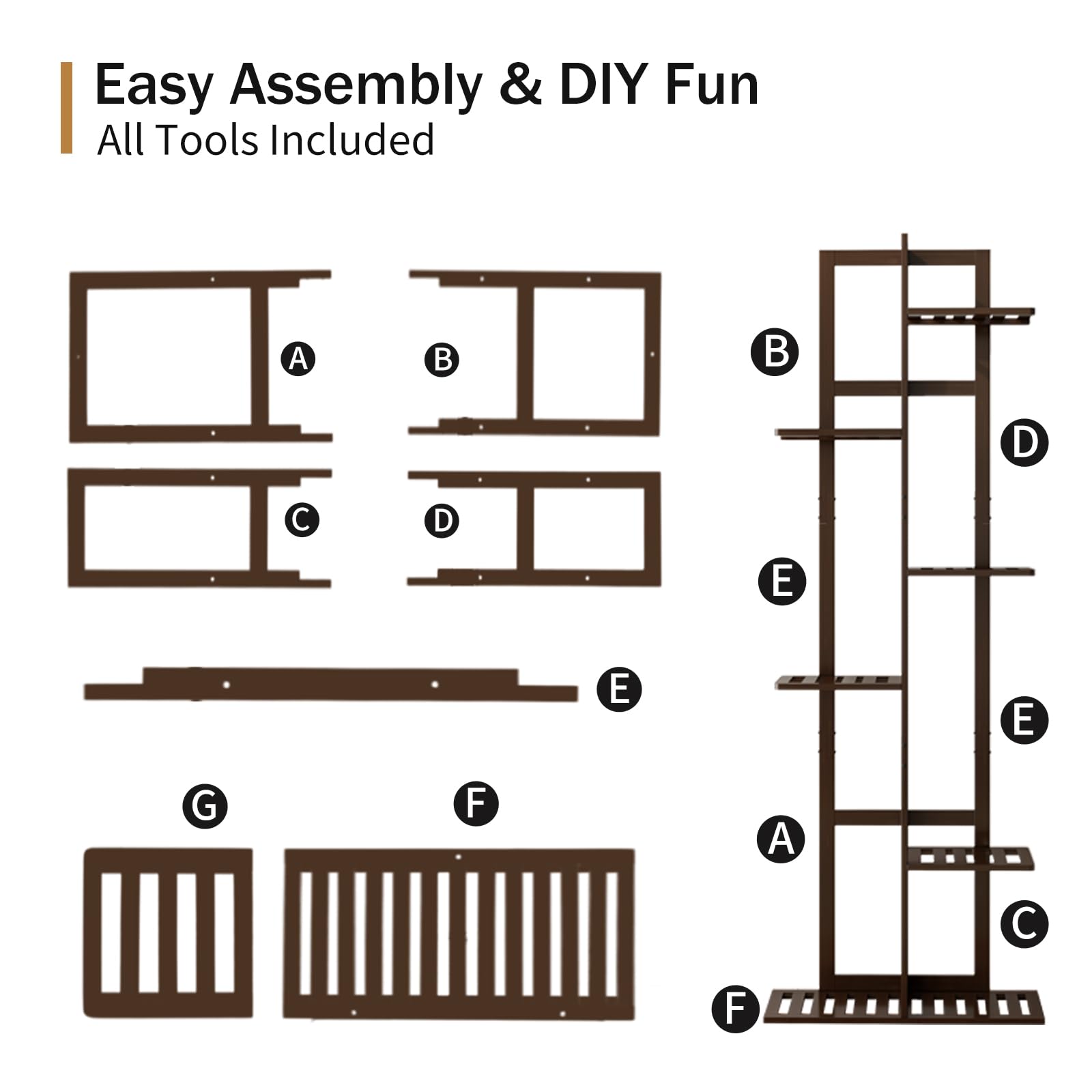 DolceLuna Plant Stand assembly tools and instructions