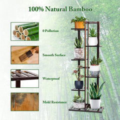 DolceLuna Plant Stand with various potted plants displayed