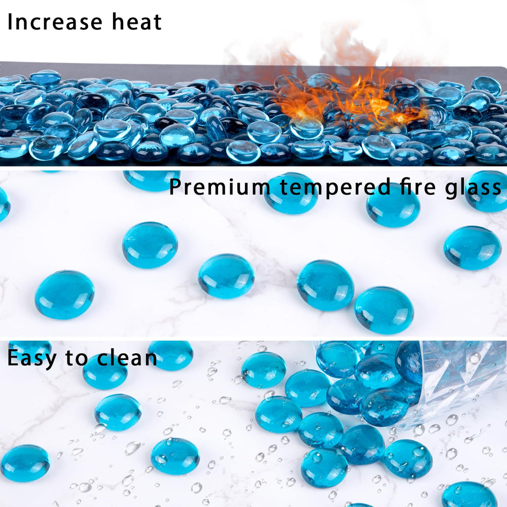DomeStar fire glass displayed in an outdoor fire pit