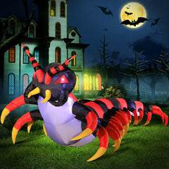 DomKom inflatable centipede set up at a Halloween party