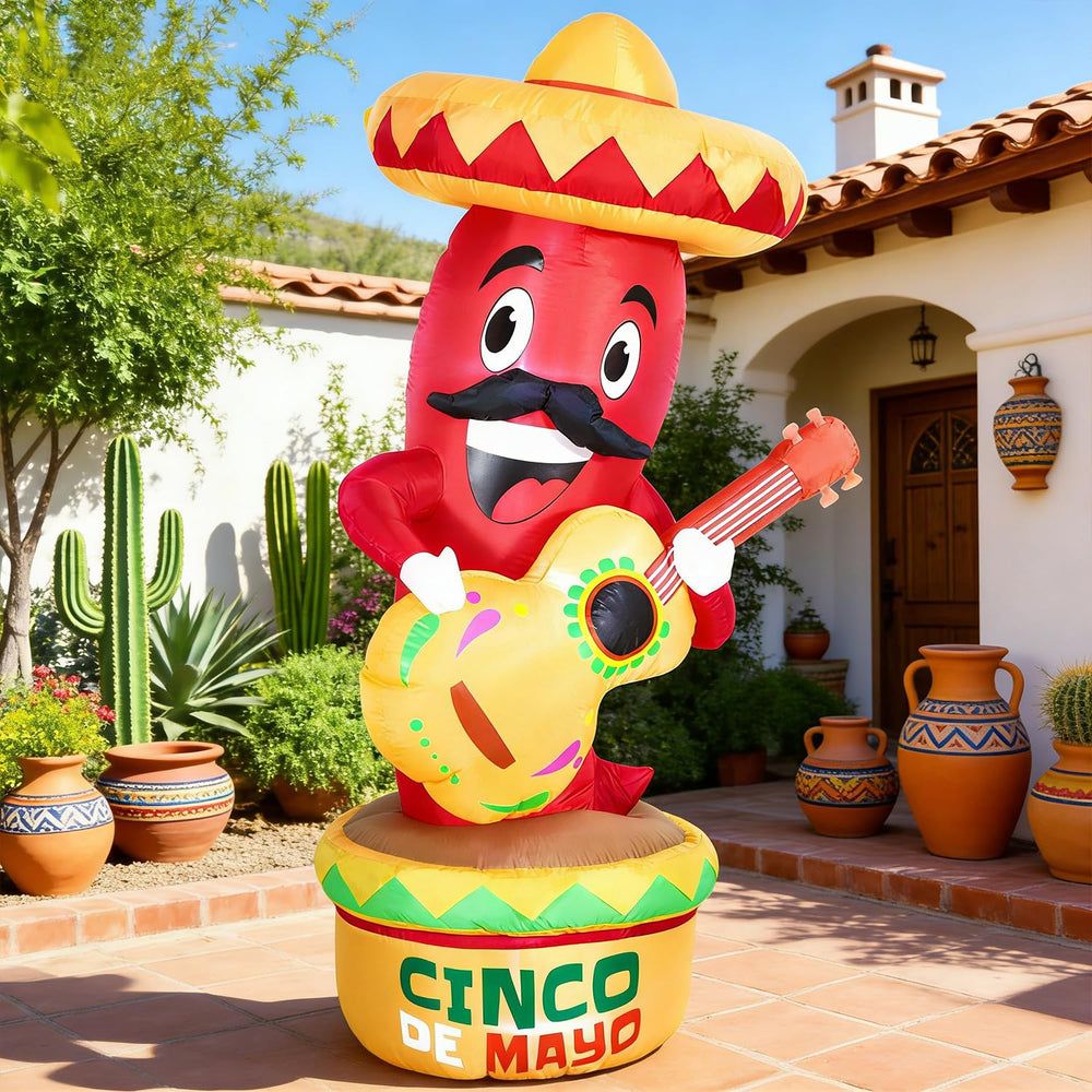 DomKom inflatable chili decoration during day time