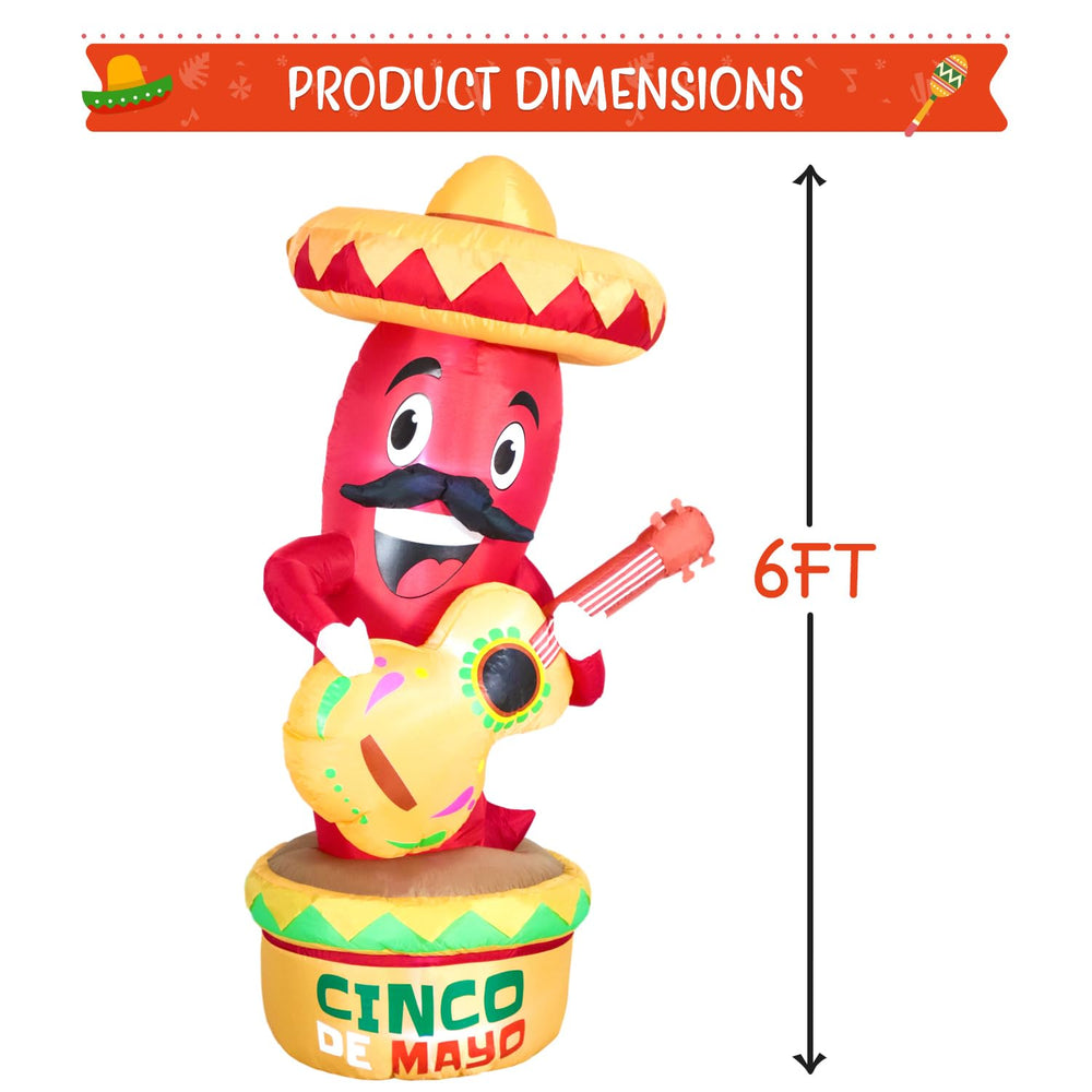 DomKom inflatable chili decoration with festive atmosphere