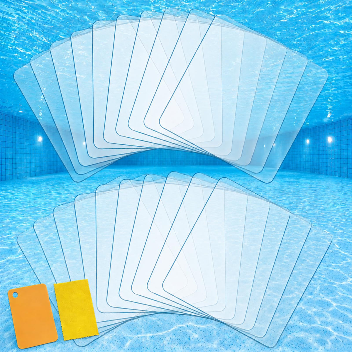 Dommsinon 20pcs Underwater Pool Patch Kit packaging front view