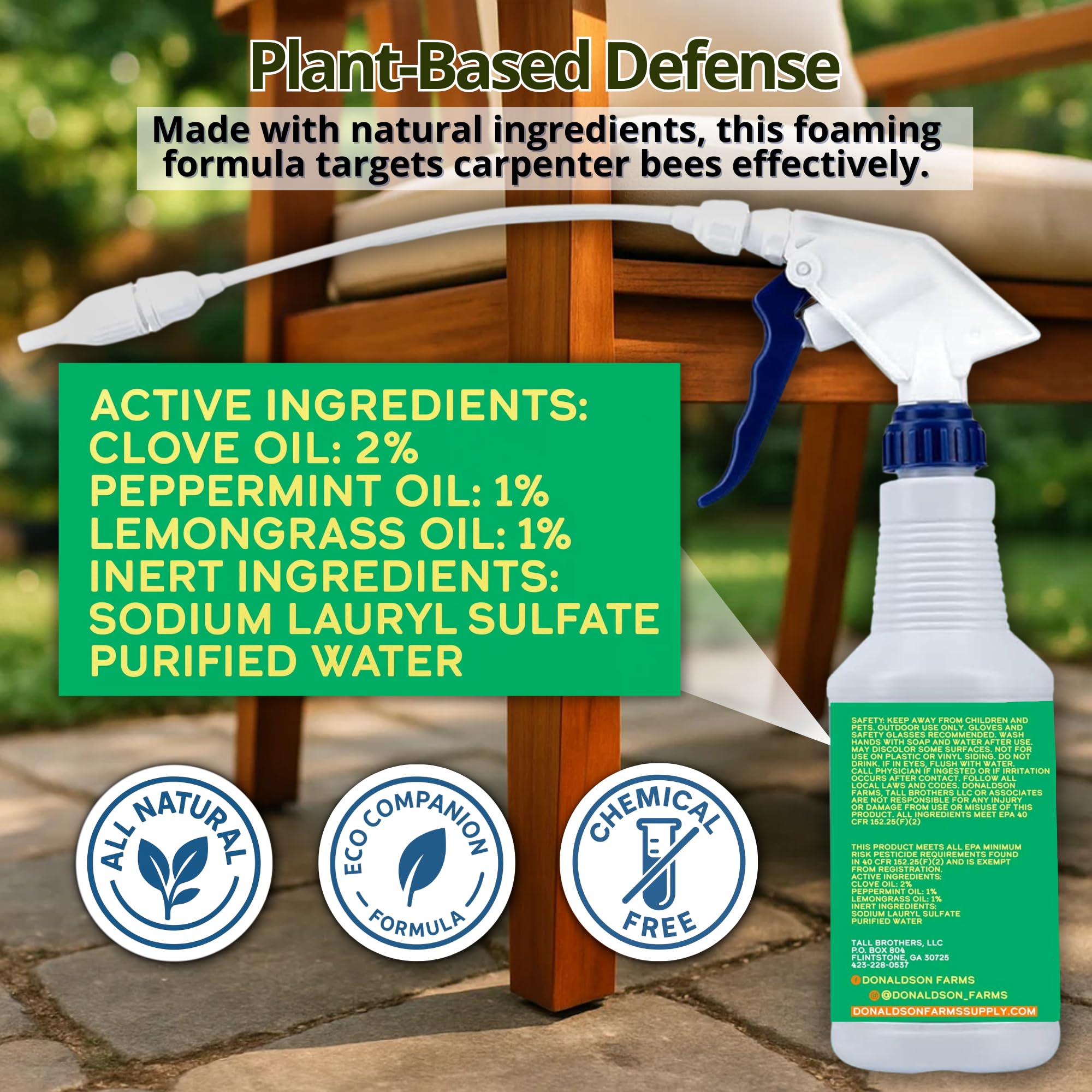 Donaldson Farms Carpenter Bee Spray packaging