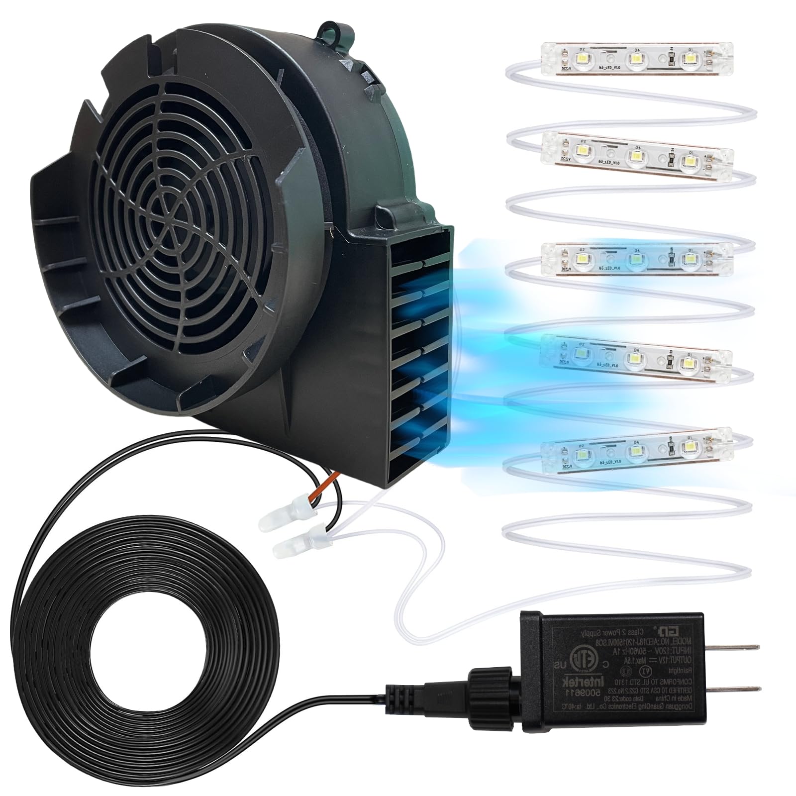 DONGERMAER Inflatable Fan Replacement with adapter and light string