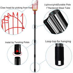 DonSail fruit picker pole fully extended to 170 inches