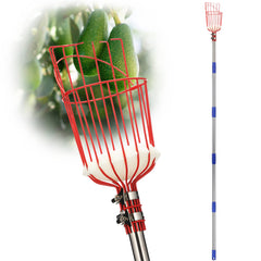DonSail Fruit Picker Pole Tool with Basket, 35-95 Inch Adjustable
