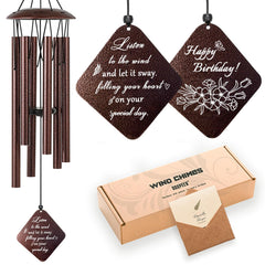 Doopeer 32-inch bronze wind chime front view