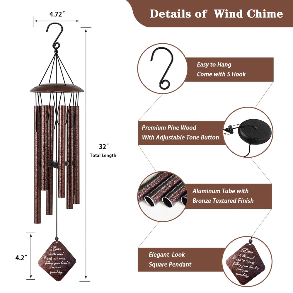 Doopeer wind chime hanging from a balcony