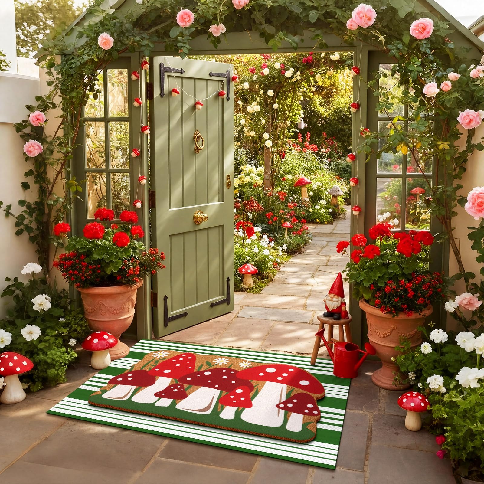 Doormat set displayed at an entrance