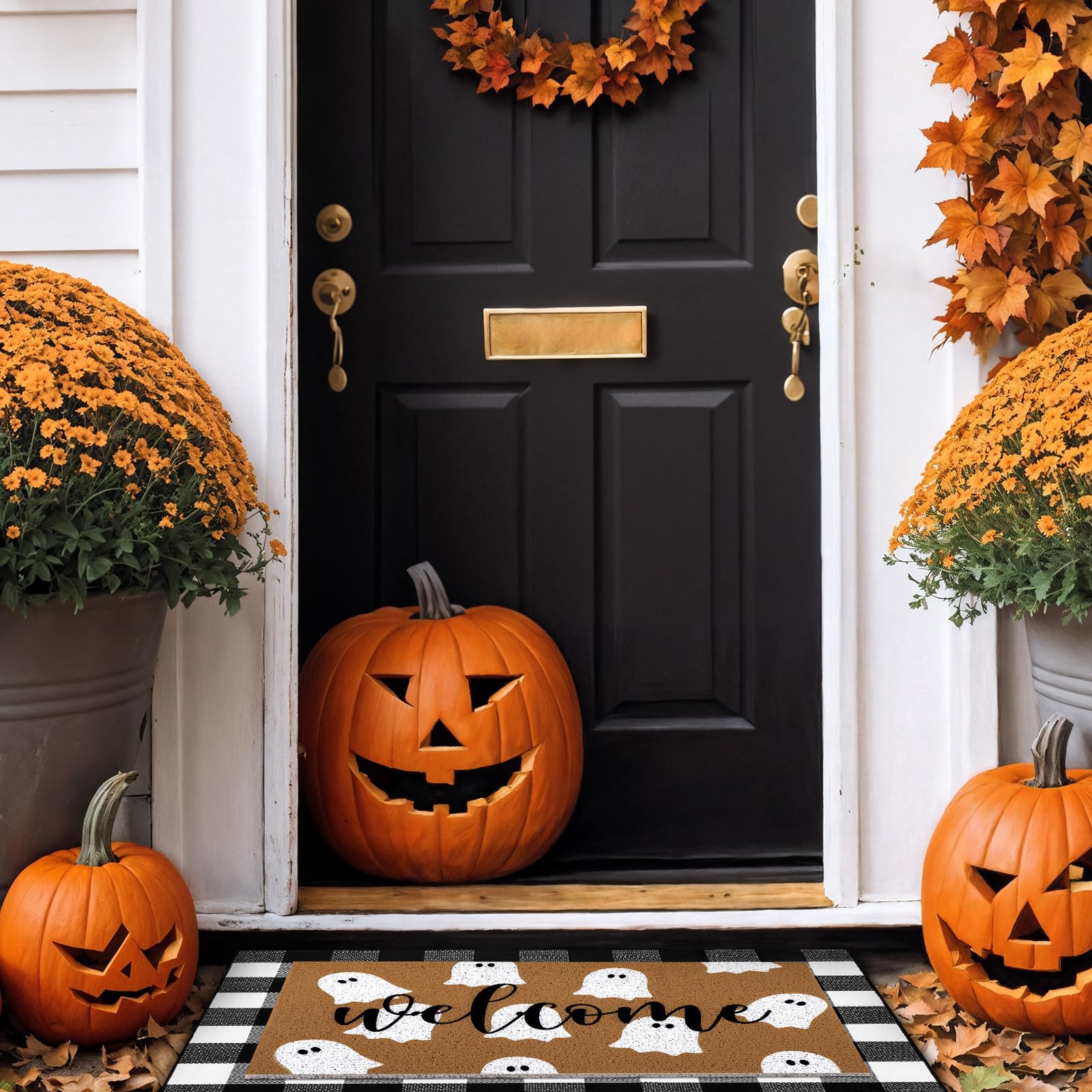 Doormat set displayed on a porch entrance