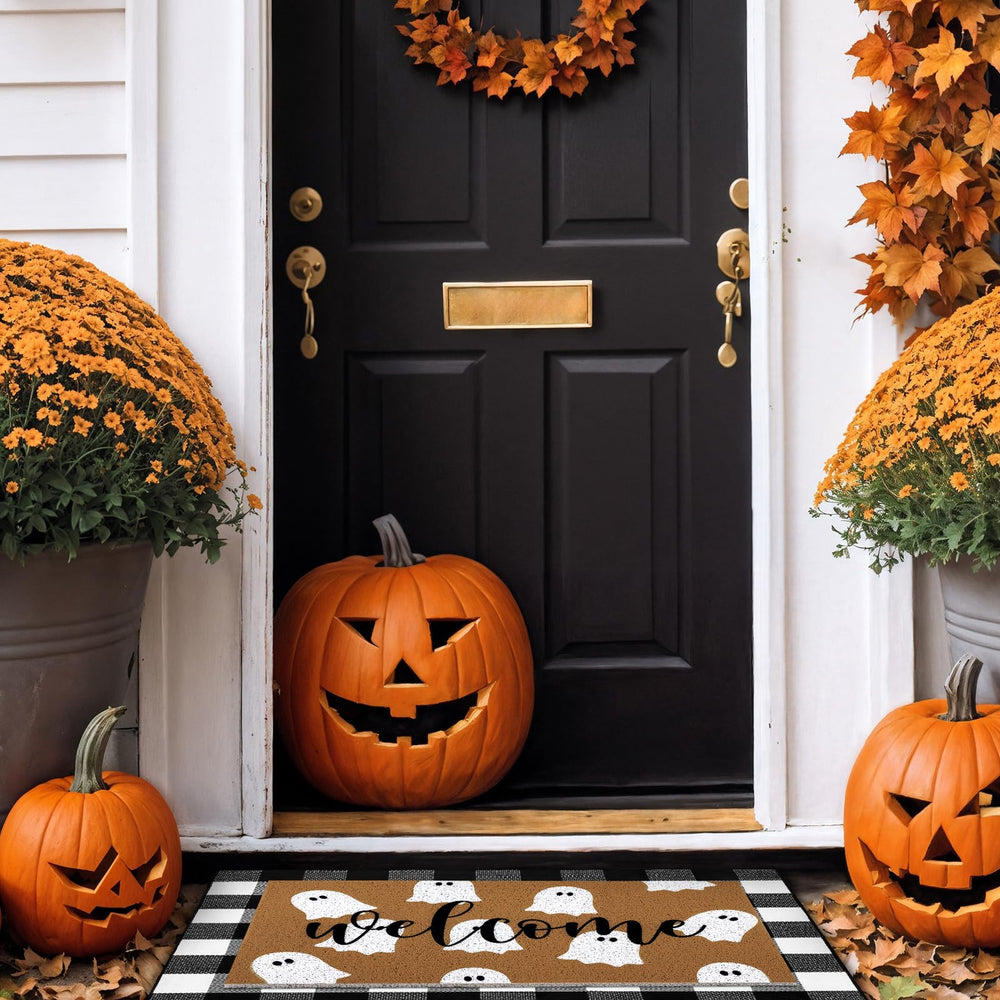 Doormat set displayed on a porch entrance