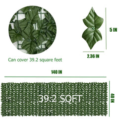 DOPGIB Artificial Ivy Privacy Fence Screen side view