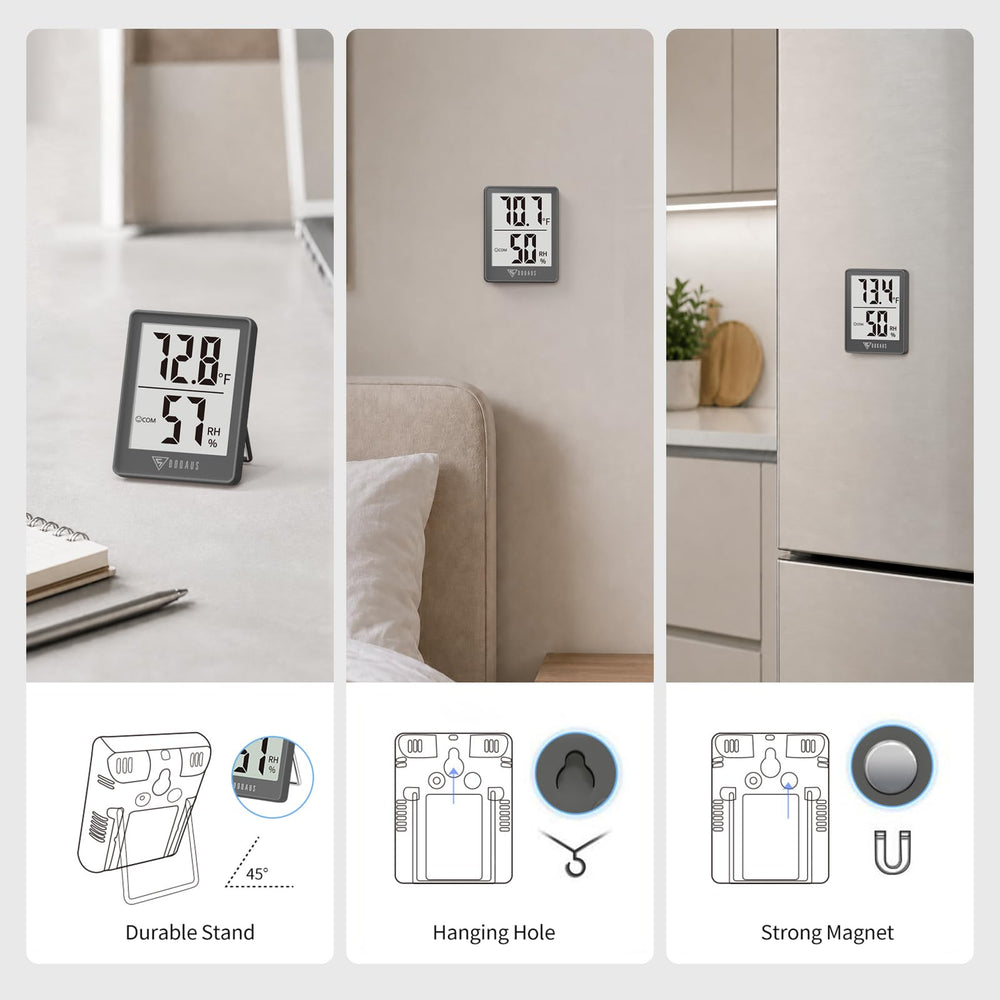 DOQAUS Digital Hygrometer in a kitchen setting