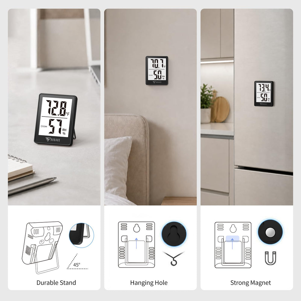 DOQAUS Digital Hygrometer Indoor Thermometer with battery included