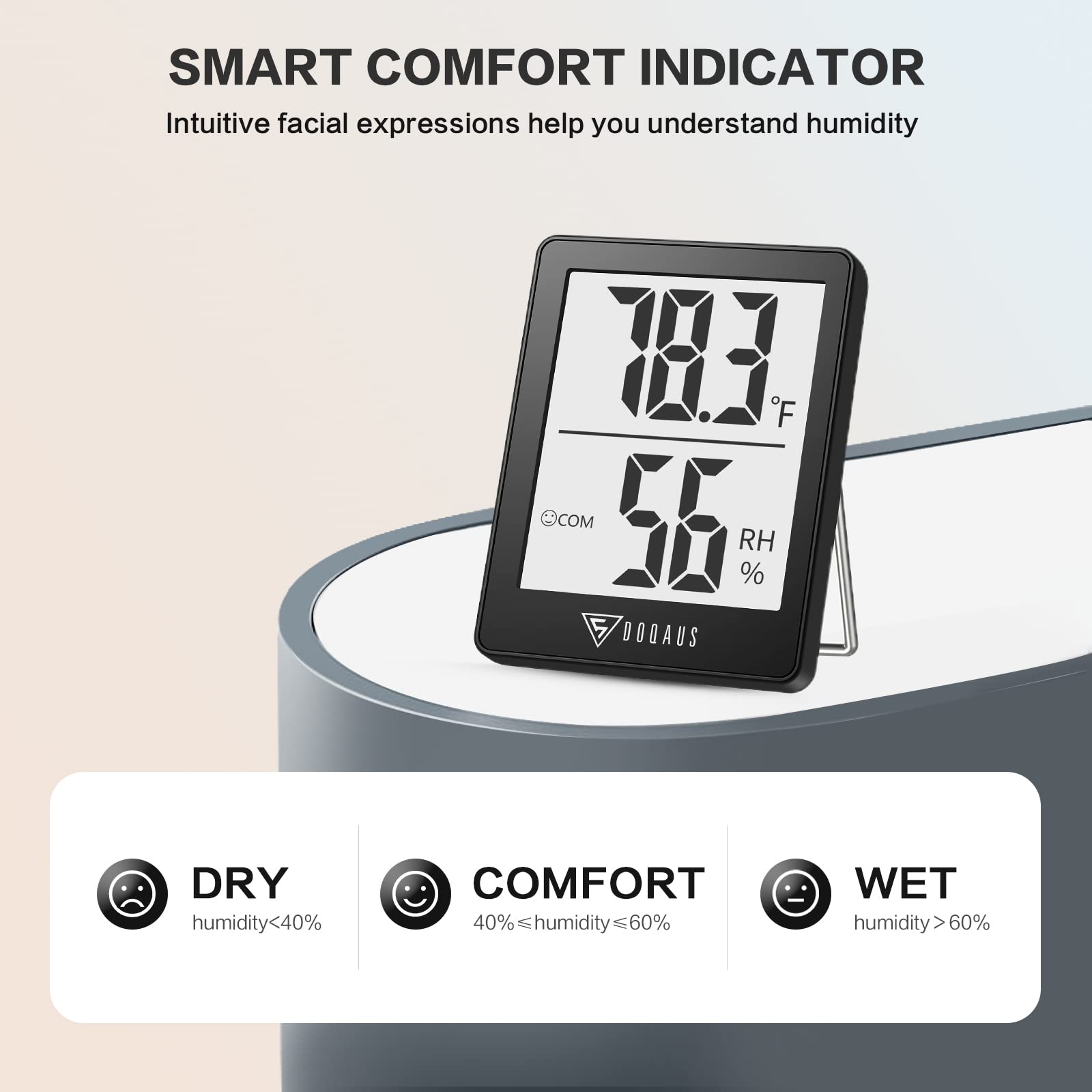 DOQAUS Indoor Thermometer in a greenhouse monitoring humidity