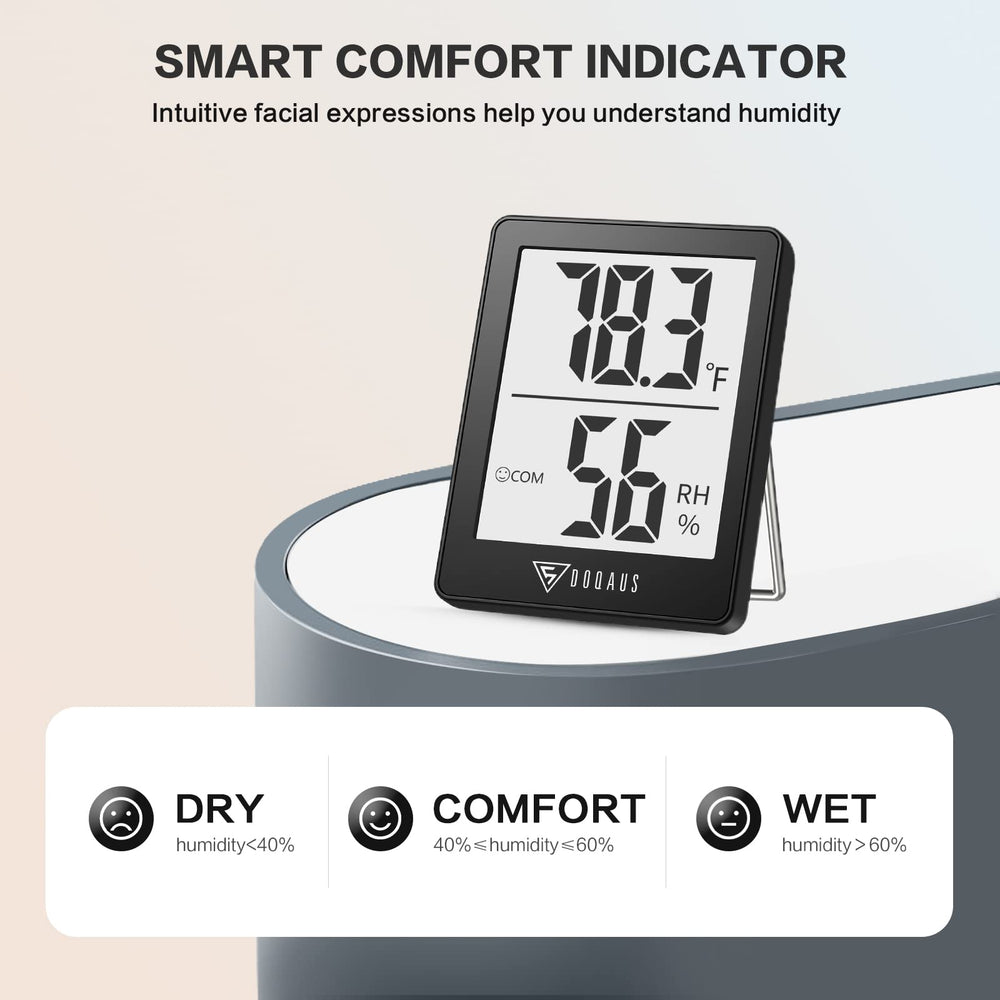 DOQAUS Indoor Thermometer in a greenhouse monitoring humidity