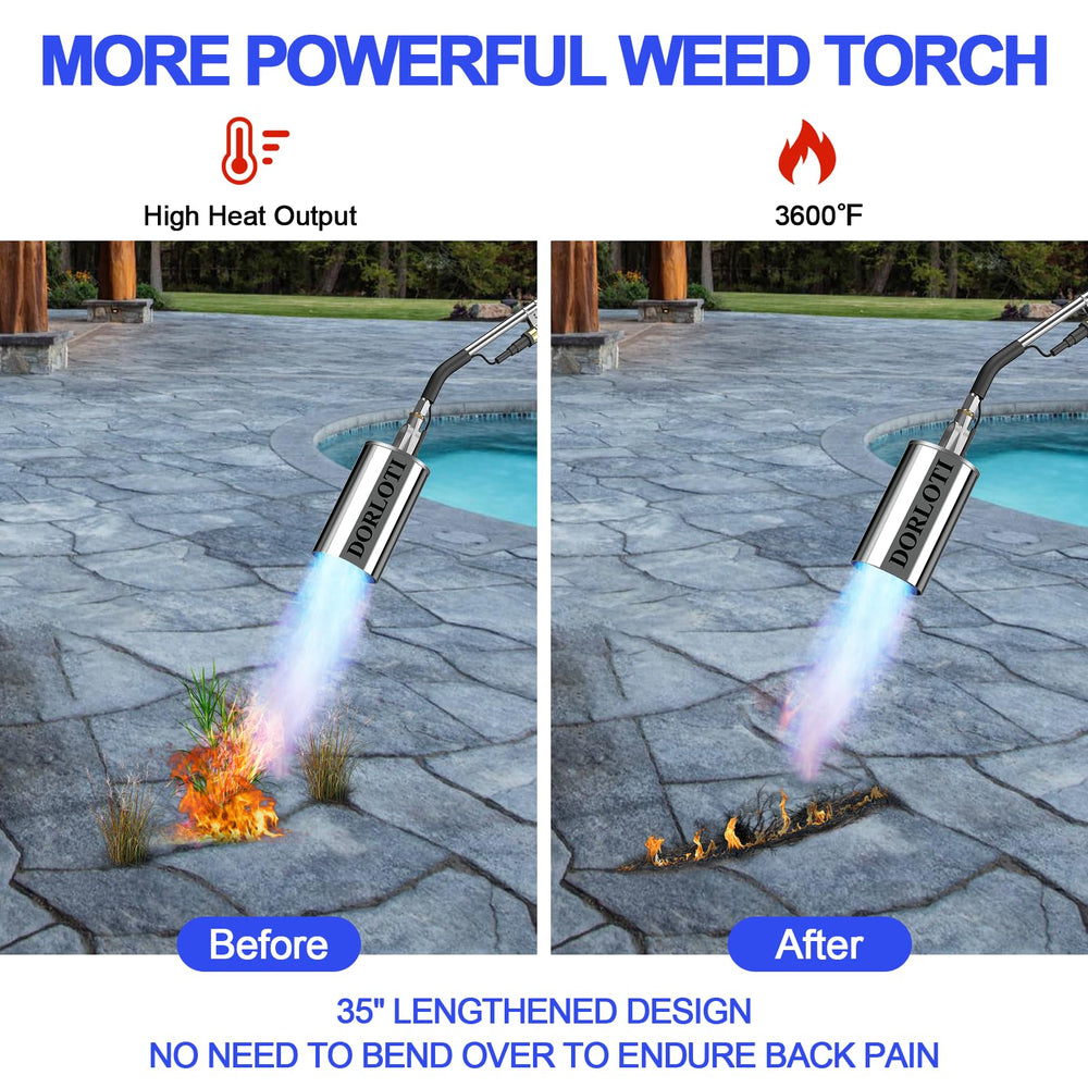 DORLOTI propane torch in long mode for weeding