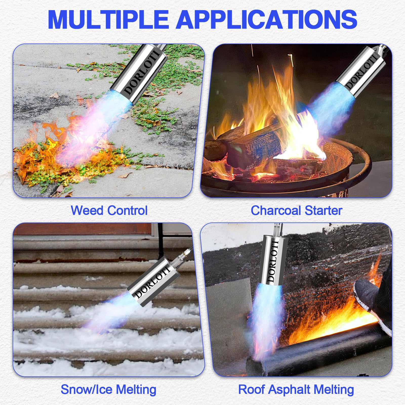 DORLOTI propane torch kit packaging and components