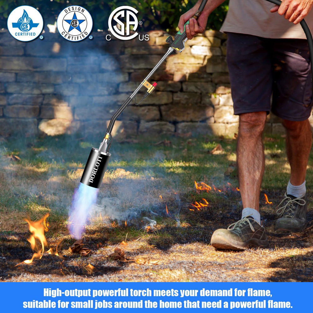 DORLOTI propane torch safety features close-up