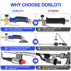DORLOTI propane torch with a 12.5FT flexible hose
