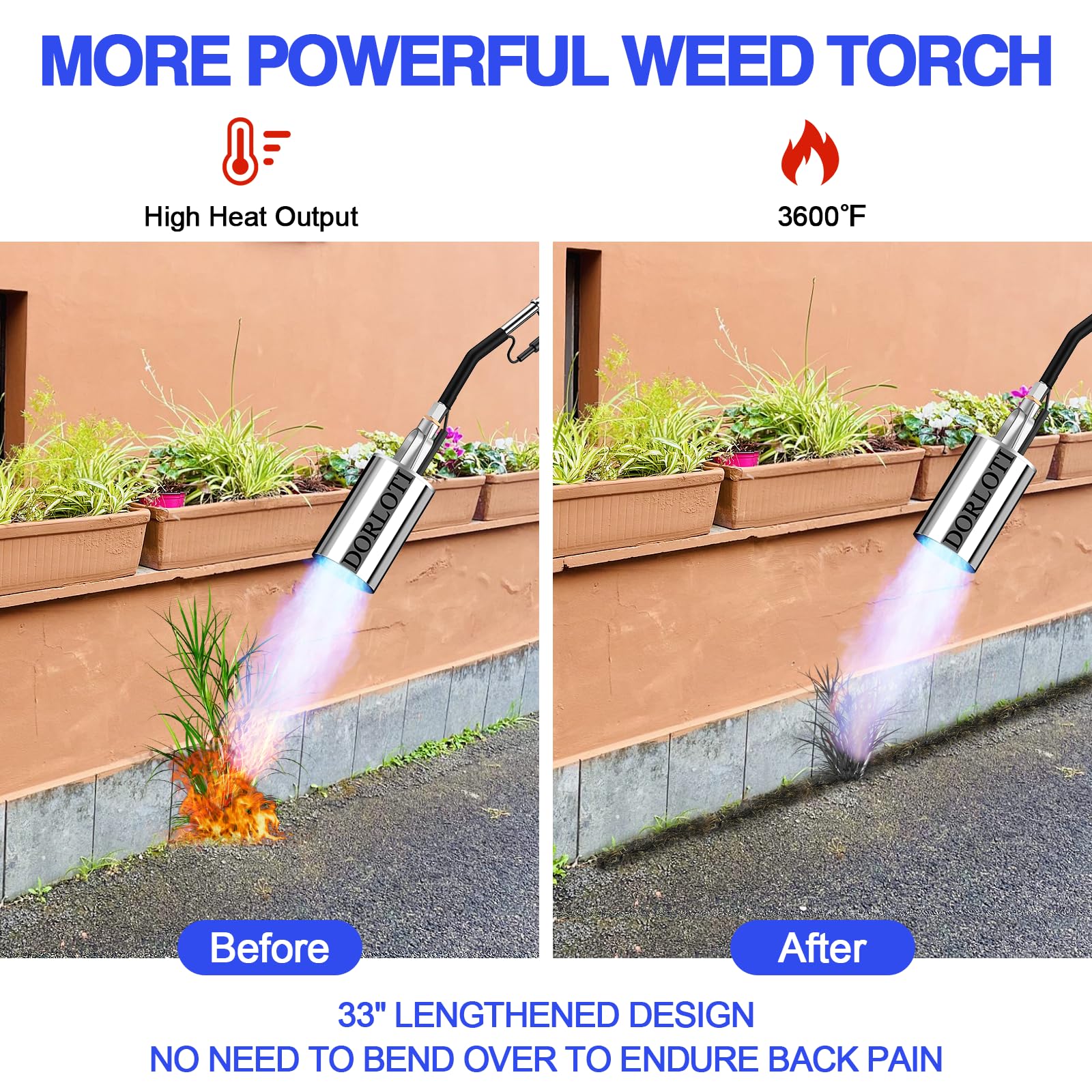 DORLOTI Propane Torch with hose attached