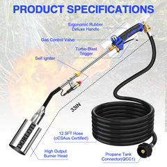DORLOTI weed burner kit components laid out
