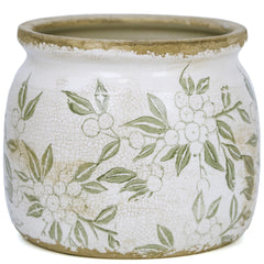 Dosayes Flower Pot vintage ceramic with ice crackle pattern