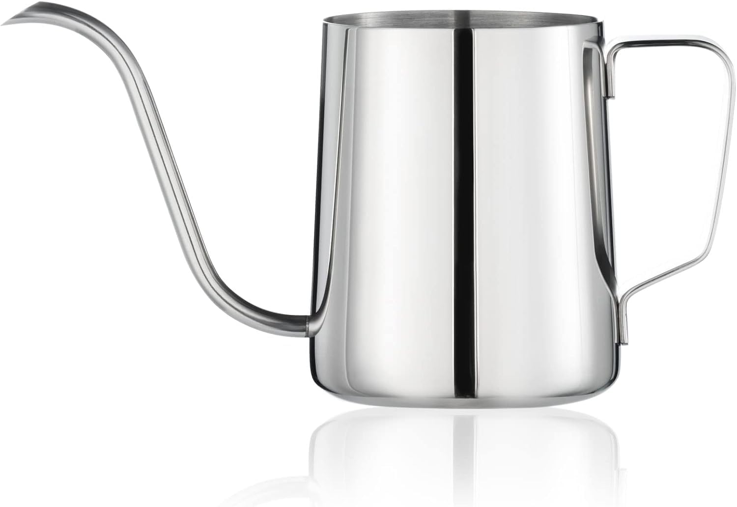 Doseno Small Watering Can front view, stainless steel color