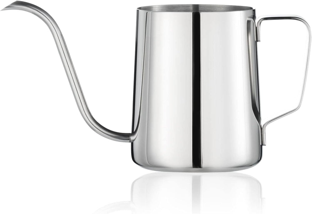 Doseno Small Watering Can front view, stainless steel color