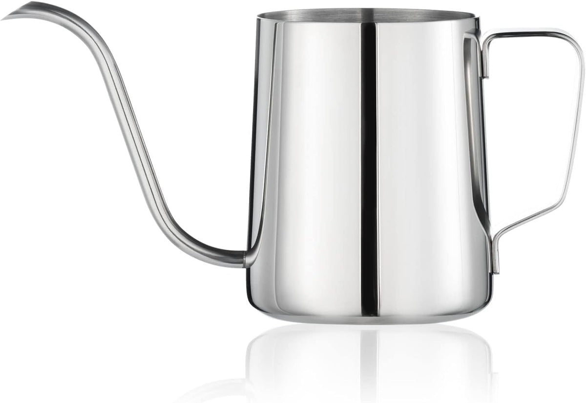 Doseno Small Watering Can front view, stainless steel color