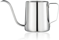 Doseno Small Watering Can front view, stainless steel color