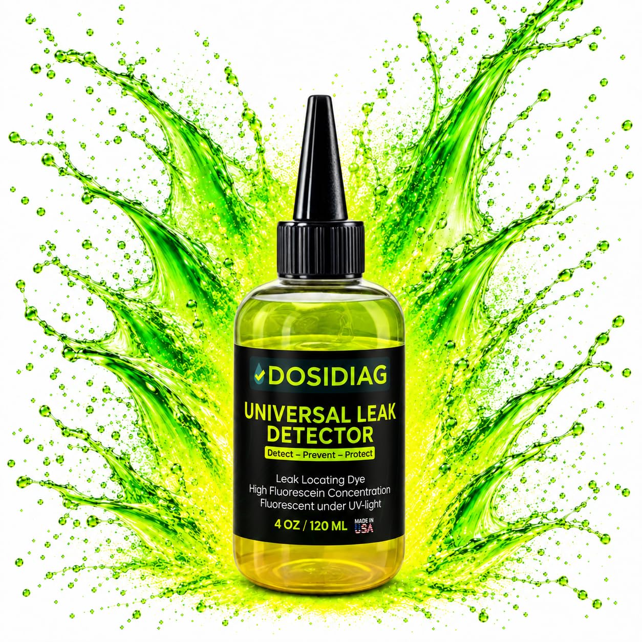 DOSIDIAG Pool Leak Detection Dye 4 oz bottle front view