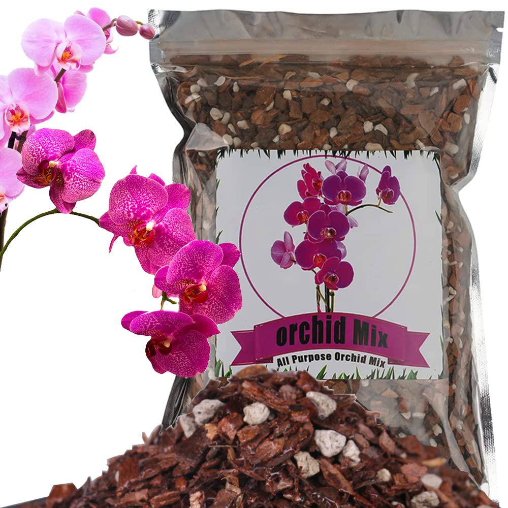 Doter All Purpose Orchid Soil Mix 4qt bag front view with organic materials