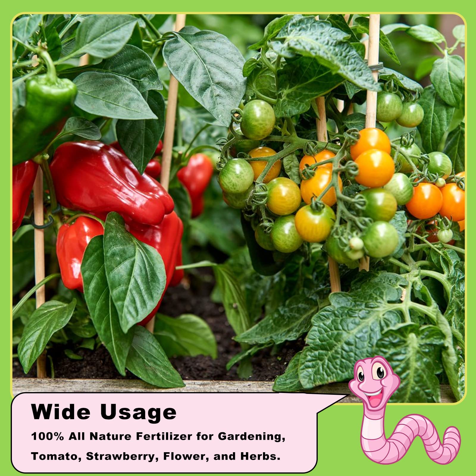 Doter Worm Castings Organic Fertilizer in garden setting
