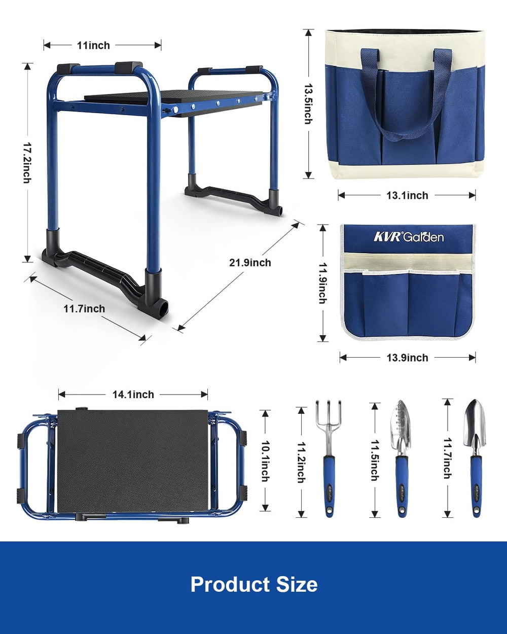 Double-layer tote bag included with KVR Garden Kneeler