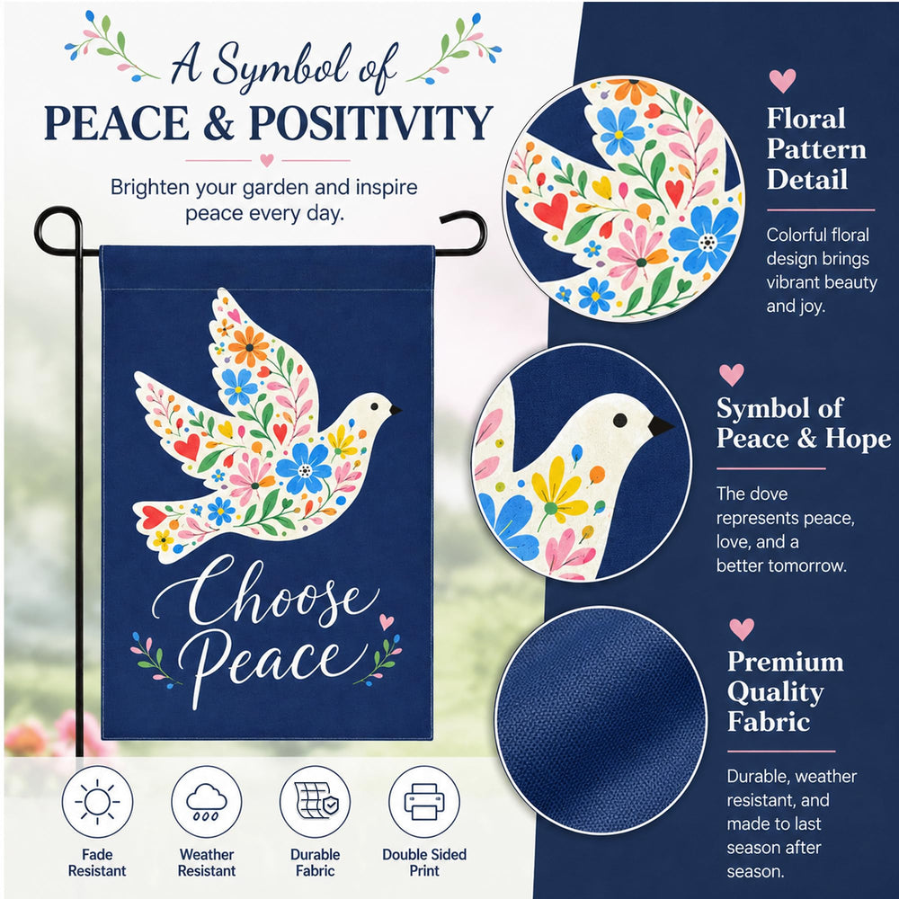Double-sided printing of OHOME garden flag showing vibrant artwork