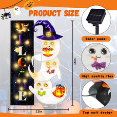 Double-sided view of FLAGMESAGE Halloween Garden Flag