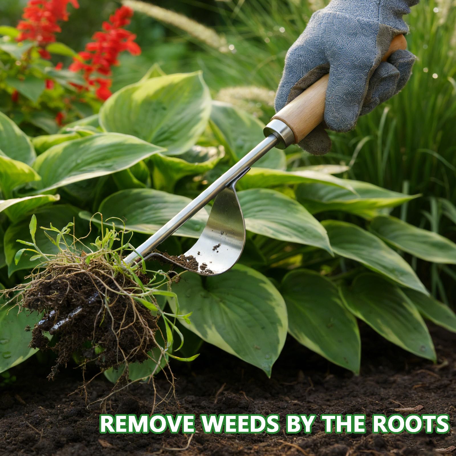 Doubleggs weeding tools in a garden shed