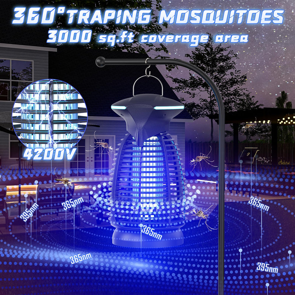 Dovima Bug Zapper showing high-intensity blue light