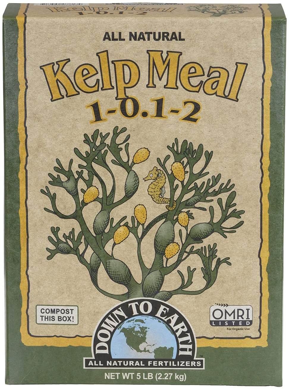 Down To Earth Kelp Meal 5 lb package front view with label