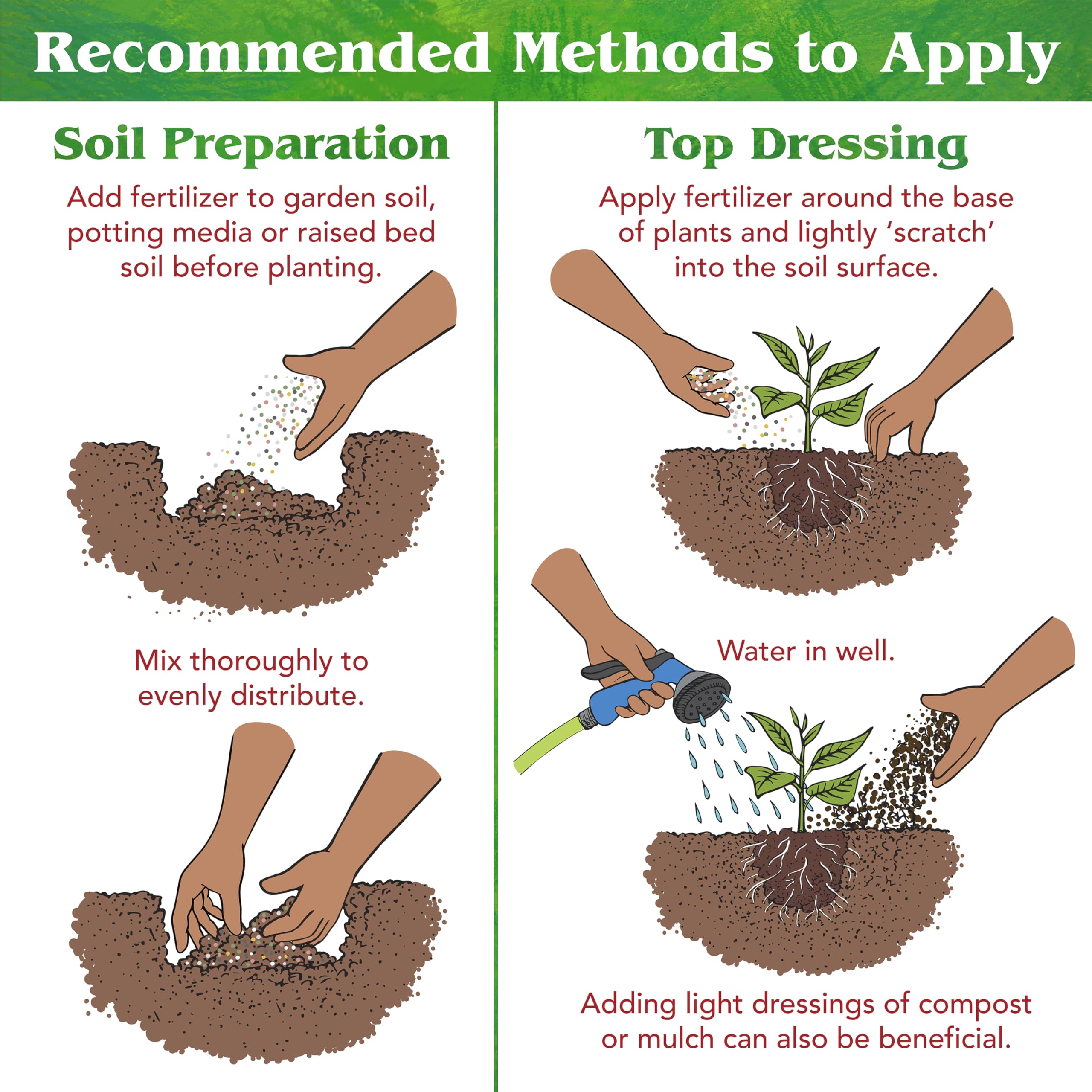 Down To Earth Organic Azomite Minerals Powder being mixed with soil
