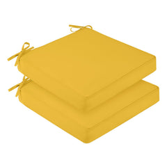 downluxe 22" x 22" x 3" outdoor chair cushion in yellow