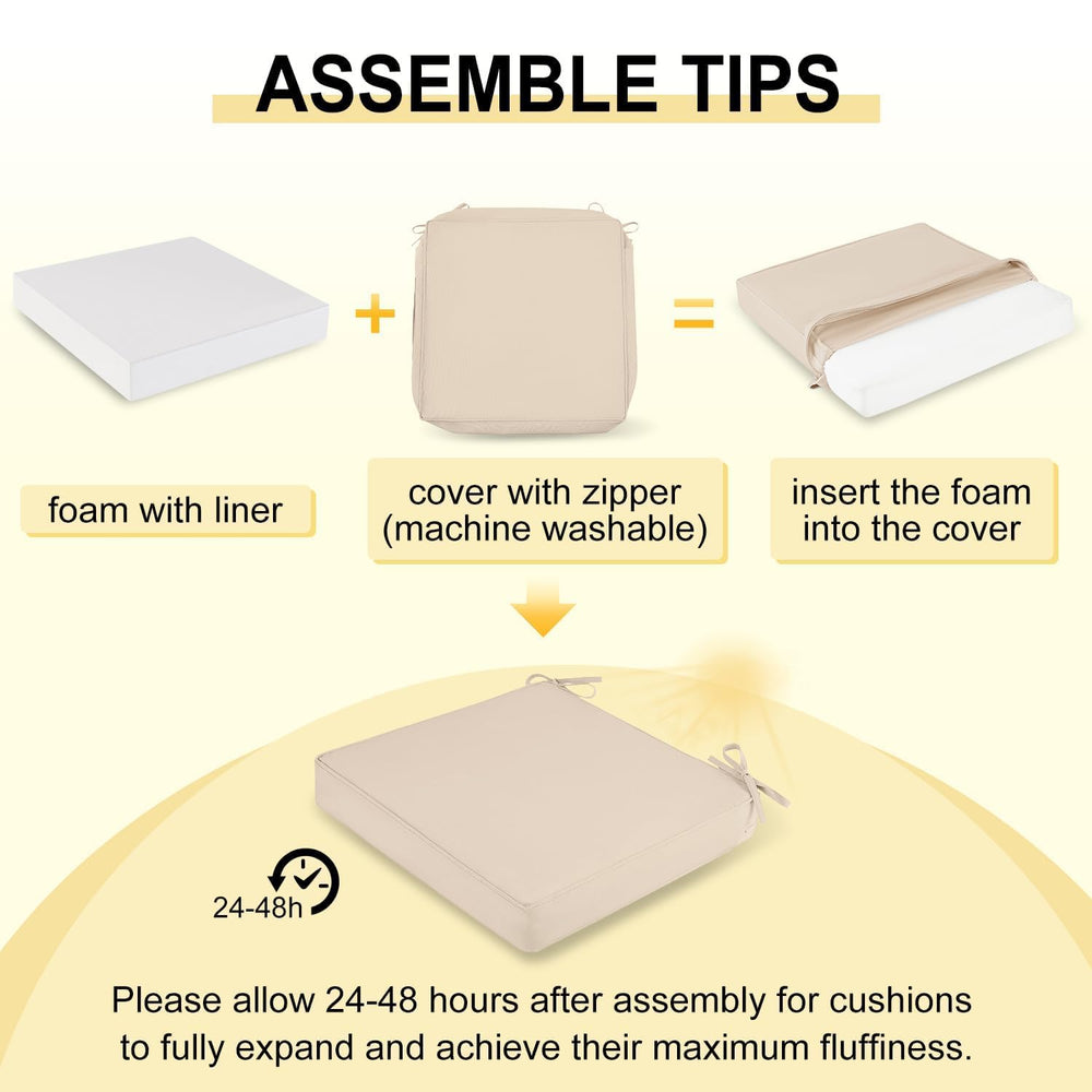 downluxe cushion set stacked for storage